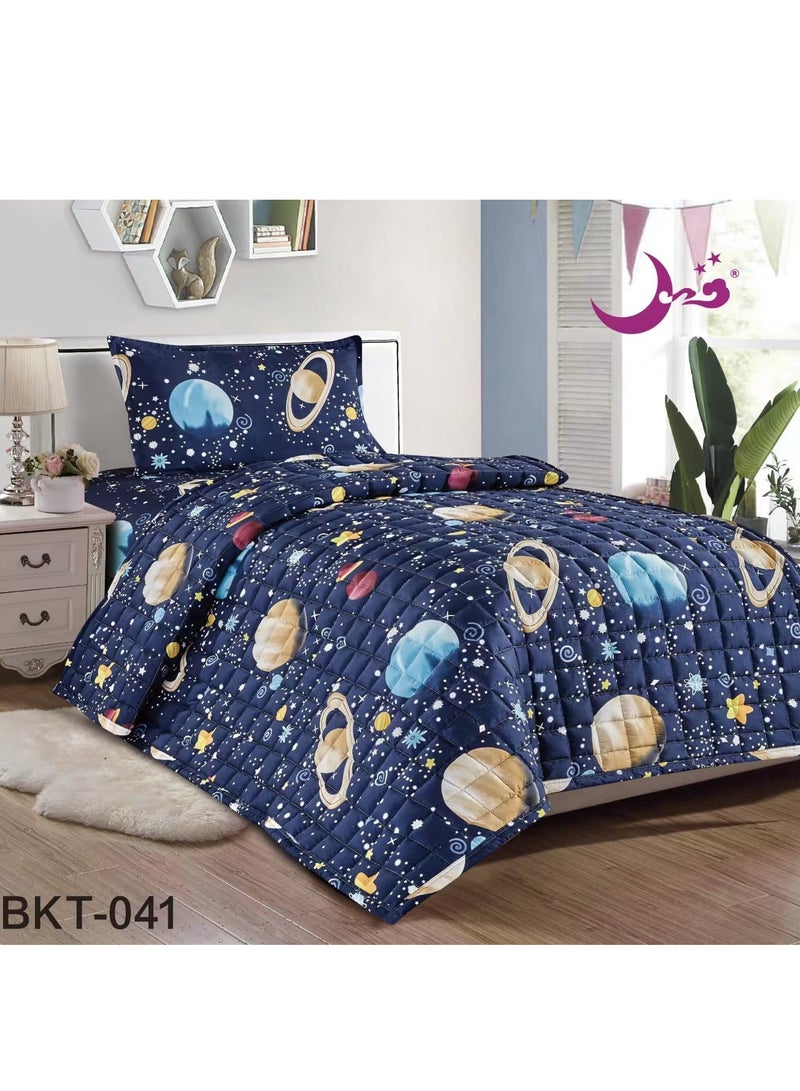 Moon Compressed bed comforter set consisting of 3 pieces, children's drawings - Image 1